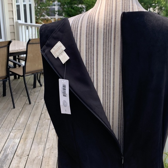 Chicos size 1 Neutral Color Blocking Sheath style dress - Picture 7 of 9